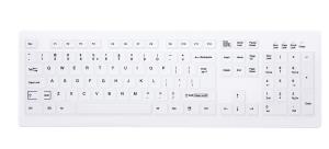 Hygiene Desktop Fully Sealed Watertight Keyboard - Wireless - White - Qwerty US/Int'l