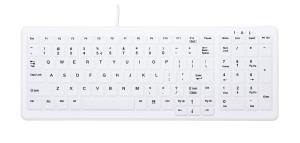 AK-C7000F-UVS - Hygiene Compact  Fully Sealed - Keyboard With Numeric Pad- Corded USB - White - Qwerty US