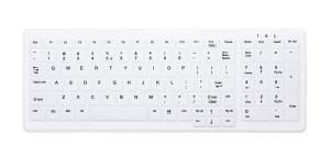 Compact Disinfectable Medical Keyboard with Numpad - Wireless - White - Qwerty US/Int'l