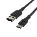 USB-a To USB-c Cable Braided 0.15m Black