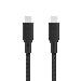 100w USB-c To USB-c Braided Cable 3m Black