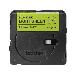 Tape 12mm Non Lami Black On Light Green (btagg31)
