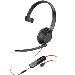 Headset Blackwire C5210 - Monaural  - USB-c + Inline Cable