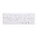 Compact Disinfectable Medical Keyboard with Numpad - Corded USB - White - Qwertzu Spanish