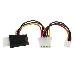 lp4 To SATA 15-pin Power Adapter F/m With Floppy Power