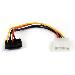 Power Cable Adapter Molex To Right Angle SATA 6in 4 Pin