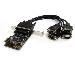 Pci-e Serial Card 4 Port Rs232 W/ Breakout Cable