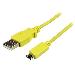 Phone Charge Cable USB To Thin Micro USB Sync - Yellow 1m