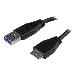 Slim USB 3.0 Micro B Cable Short USB 3.0 A To Micro B Cable 15cm
