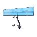 Crossbar Triple Monitor Desk Mount For Up To Three 27in Screens Vesa 75x75/100x100 Tool-less A
