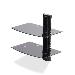 Dual Floating Wall-mounted Av Shelves For Under Tv