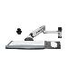 Lx Sit-stand Wall Mount Keyboard Arm (polished Aluminum)