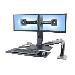 Workfit-a, Dual Monitor Sit-stand Workstation, With Worksurface (polished Aluminum/black)