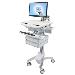 Styleview Cart With LCD Arm Non-powered 6 Drawers (white Grey And Polished Aluminum)