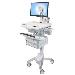 Styleview Cart With LCD Pivot Non-powered 6 Drawers (white Grey And Polished Aluminum)