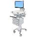 Styleview Cart With LCD Pivot Non-powered 9 Drawers (white Grey And Polished Aluminum)