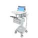 Styleview Laptop Cart LiFe Powered 2 Drawers (white Grey And Polished Aluminum) Eu/sa