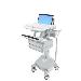 Styleview Laptop Cart LiFe Powered 4 Drawers (white Grey And Polished Aluminum) Eu/sa