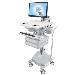 Styleview Cart With LCD Arm LiFe Powered 2 Drawers (white Grey And Polished Aluminum) Eu/sa