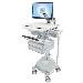 Styleview Cart With LCD Arm LiFe Powered 6 Drawers (white Grey And Polished Aluminum) Eu/sa