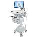 Styleview Cart With LCD Arm LiFe Powered 6 Drawers (white Grey And Polished Aluminum) Eu/sa