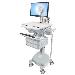 Styleview Cart With LCD Pivot LiFe Powered 4 Drawers (white Grey And Polished Aluminum) Eu/sa