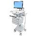 Styleview Cart With LCD Pivot SLA Powered 9 Drawers (white Grey And Polished Aluminum) Eu/sa