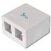 Consolidation-Point Box for 2x Keystone Jacks pure white 2-port