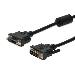 DVI extension cable, DVI(24+1), 2x ferrit M/F, 2m DVI-D Dual Link black