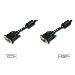 DVI extension cable, DVI(24+1), 2x ferrit M/F, 3m DVI-D Dual Link black