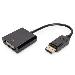 ASSMANN DisplayPort adapter cable, DP - DVI (24+5) M/F, 0.15m,w/interlock, DP 1.1a compatible, CE black
