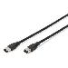 FireWire 400 connection cable, 6pin M/M, 3m IEEE 1394-2008 black