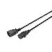 Power Cord extension cable, C14 - C13 M/F, 1.8m, H05VV-F3G 0.75qmm black (AK-440201-018-S)