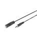 Audio extension cable, stereo 3.5mm M/F, 1.5m 2x0.10/10 black