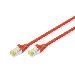 Patch cable Copper conductor - CAT6a - S/FTP - Snagless - 25cm - red