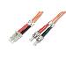 Fiber Optic Patch Cord, LC to ST Multimode, OM2, 50/125 , Duplex Length 2m