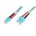 Fiber Optic Patch Cord, LC to SC Multimode 50/125 , Duplex Length 7m, Class OM3