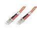 Fiber Optic Patch Cord, LC to LC Multimode, OM2, 50/125 , Duplex Length 2m