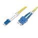 Fiber Optic Patch Cord, LC to SC OS2, Singlemode 09/125 , Duplex, Length 2m