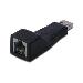 USB 2.0 to Fast Ethernet Adapter 1 RJ 45 USB-A Male 10/100MBIT XP Vista, 7, 8, Mac OS X