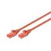 Patch cable Copper conductor - CAT6 - U/UTP - Snagless - 5m - red