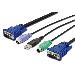 KVM Cable-Set,VGA,PS/2-Mouse,PS/2-Keyboard, USB HD DB15/M,2xMiniDIN6/M, USB typeA/M - HD DB15/M black, 1.8 m