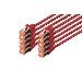 Patch cable Copper conductor - CAT6 - S/FTP - Snagless - 25cm - red - 10pk