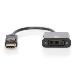 DisplayPort adapter cable, DP - DVI (24+5) M/F, 15cm 10er Set, Full HD, CE, black 10pk