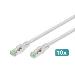 Patch cable - CAT8.1 - S/FTP - Snagless - 3m - Grey - 10pk