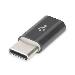 USB Type-c Adapter Type-c To Micro B M/f 3a 480MB 2.0 Black (DB-300523-000-S)