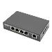 Gigabit PoE Indoor Extender, 4-port, 85W 100m extension, cascadable, self powered