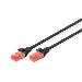 Professional Patch cable - CAT6 - U/UTP - Snagless - 50cm - Black