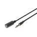 ASSMANN Audio extension cable, stereo 3.5mm 2.5m CCS, 2x0.10/10, shielded, M/F black