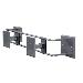 Double Screen Wall Bracket Adjustable Silver